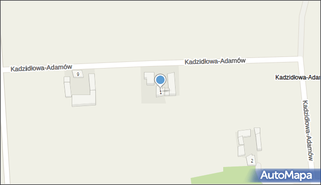 Kadzidłowa, Kadzidłowa-Adamów, 1, mapa Kadzidłowa