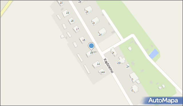 Kądzielno, Kądzielno, 15, mapa Kądzielno