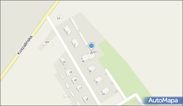 Kądzielno, Kądzielno, 2z, mapa Kądzielno