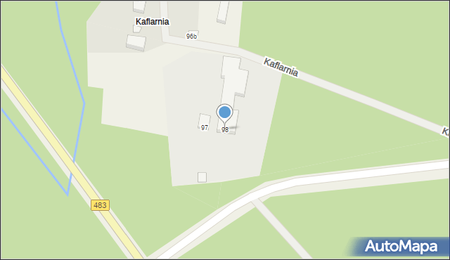 Kaflarnia, Kaflarnia, 98, mapa Kaflarnia