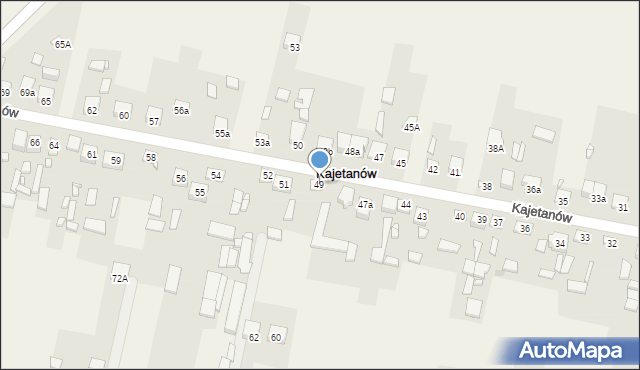 Kajetanów, Kajetanów, 49, mapa Kajetanów