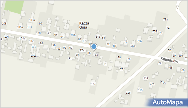 Kajetanów, Kajetanów, 84a, mapa Kajetanów