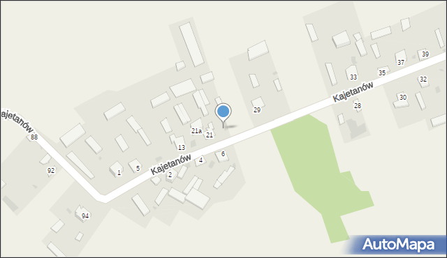 Kajetanów, Kajetanów, 23, mapa Kajetanów