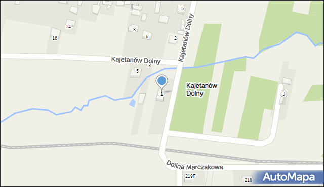 Kajetanów Dolny, Kajetanów Dolny, 1, mapa Kajetanów Dolny