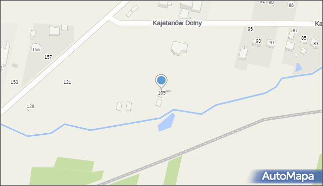 Kajetanów Dolny, Kajetanów Dolny, 105, mapa Kajetanów Dolny