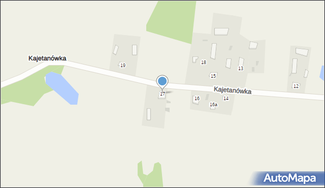 Kajetanówka, Kajetanówka, 17, mapa Kajetanówka