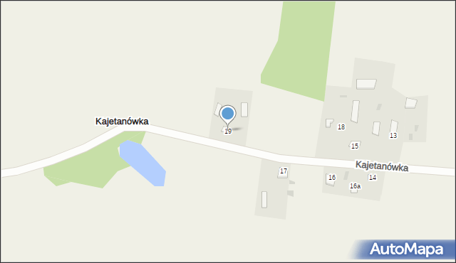 Kajetanówka, Kajetanówka, 19, mapa Kajetanówka