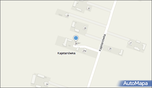 Kajetanówka, Kajetanówka, 25, mapa Kajetanówka