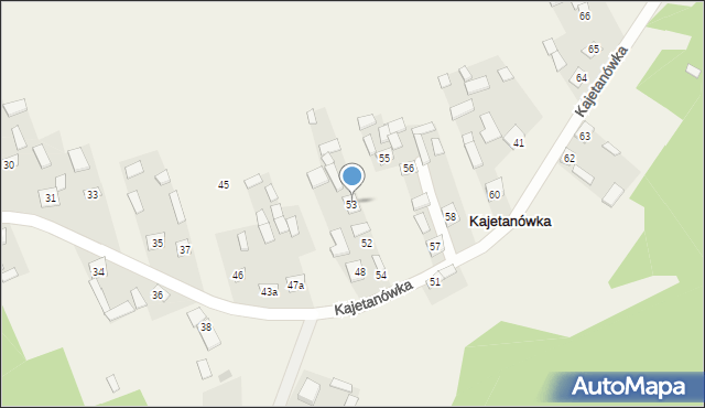 Kajetanówka, Kajetanówka, 53, mapa Kajetanówka