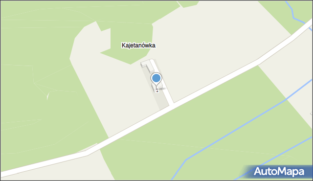 Kajetanówka, Kajetanówka, 1, mapa Kajetanówka