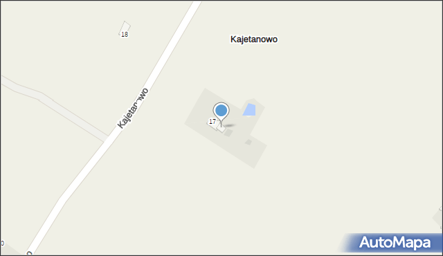 Kajetanowo, Kajetanowo, 17A, mapa Kajetanowo