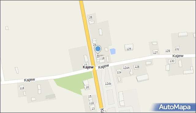 Kajew, Kajew, 20, mapa Kajew