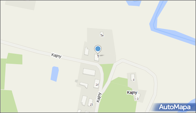 Kajny, Kajny, 5, mapa Kajny