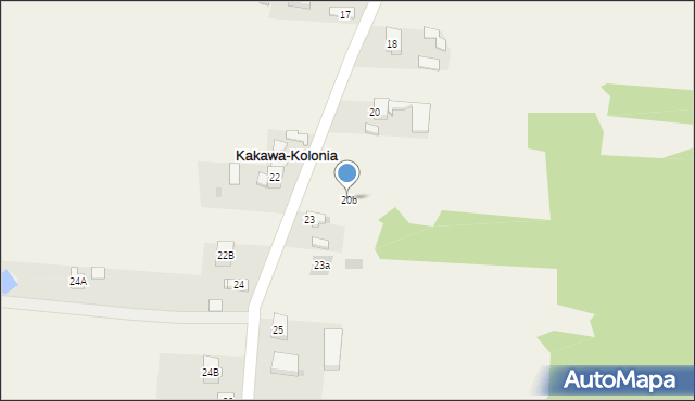 Kakawa-Kolonia, Kakawa-Kolonia, 20b, mapa Kakawa-Kolonia