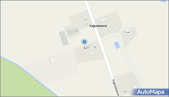 Kąkolewice, Kąkolewice, 15A, mapa Kąkolewice