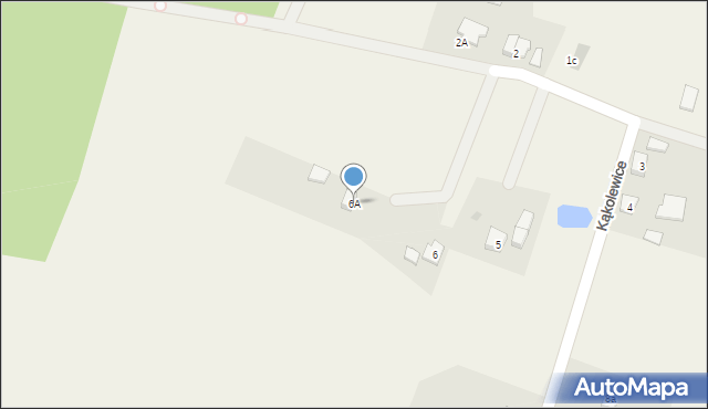 Kąkolewice, Kąkolewice, 6A, mapa Kąkolewice