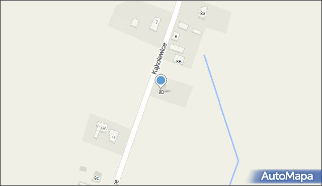 Kąkolewice, Kąkolewice, 8D, mapa Kąkolewice
