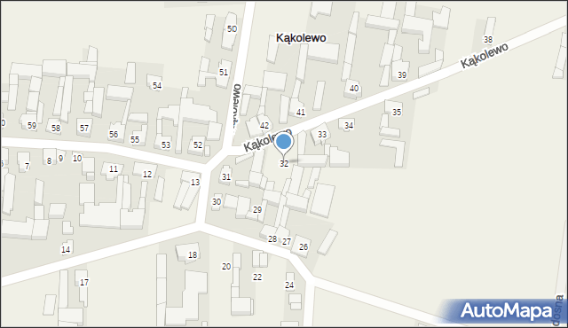 Kąkolewo, Kąkolewo, 32, mapa Kąkolewo