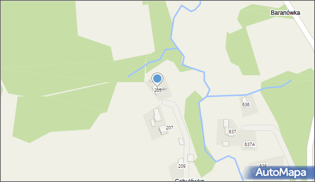 Kąkolówka, Kąkolówka, 205, mapa Kąkolówka