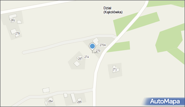 Kąkolówka, Kąkolówka, 272, mapa Kąkolówka