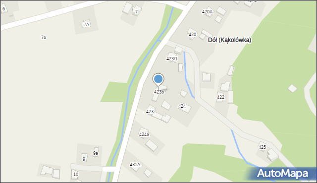 Kąkolówka, Kąkolówka, 423b, mapa Kąkolówka