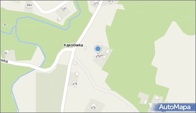 Kąkolówka, Kąkolówka, 474, mapa Kąkolówka