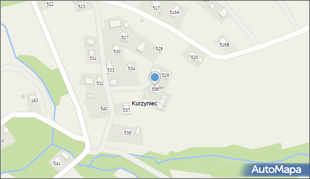 Kąkolówka, Kąkolówka, 536, mapa Kąkolówka