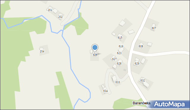 Kąkolówka, Kąkolówka, 626, mapa Kąkolówka