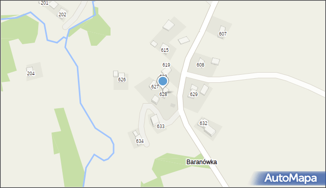 Kąkolówka, Kąkolówka, 628, mapa Kąkolówka