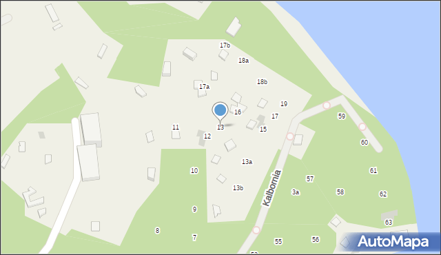 Kalbornia, Kalbornia, 13, mapa Kalbornia