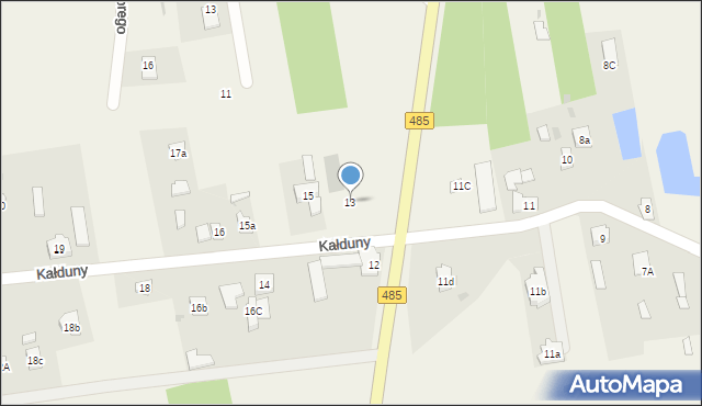 Kałduny, Kałduny, 13, mapa Kałduny