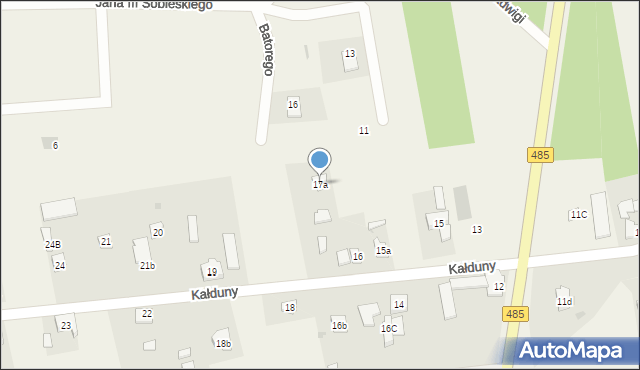 Kałduny, Kałduny, 17a, mapa Kałduny