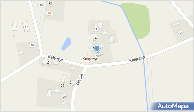 Kałęczyn, Kałęczyn, 7A, mapa Kałęczyn