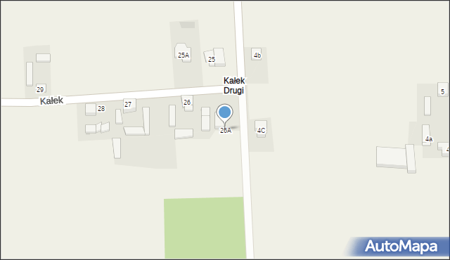 Kałek, Kałek, 26A, mapa Kałek