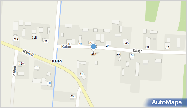 Kaleń, Kaleń, 28a, mapa Kaleń