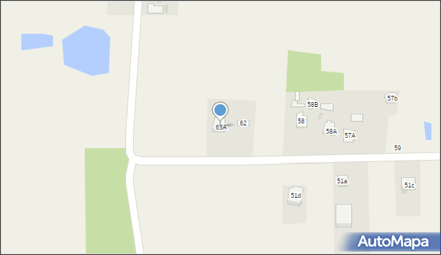 Kaleń Drugi, Kaleń Drugi, 63A, mapa Kaleń Drugi