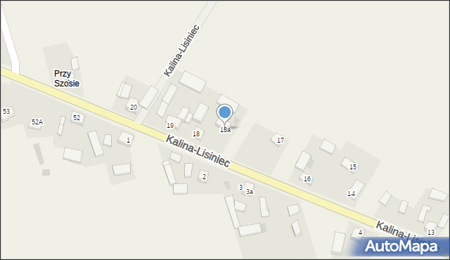 Kalina-Lisiniec, Kalina-Lisiniec, 18a, mapa Kalina-Lisiniec