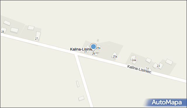 Kalina-Lisiniec, Kalina-Lisiniec, 25, mapa Kalina-Lisiniec