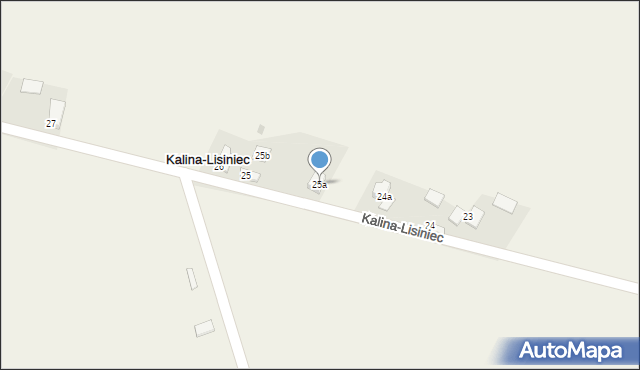 Kalina-Lisiniec, Kalina-Lisiniec, 25a, mapa Kalina-Lisiniec