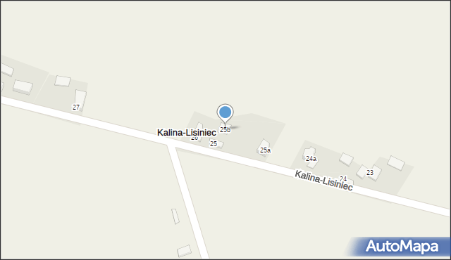 Kalina-Lisiniec, Kalina-Lisiniec, 25b, mapa Kalina-Lisiniec