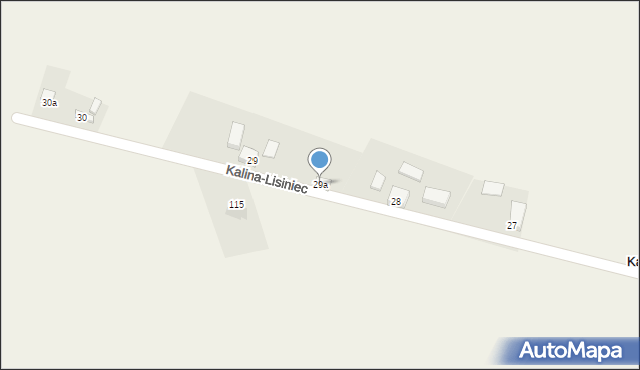 Kalina-Lisiniec, Kalina-Lisiniec, 29a, mapa Kalina-Lisiniec