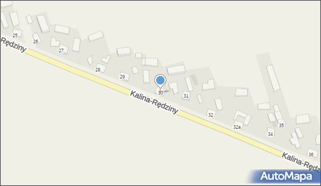 Kalina-Rędziny, Kalina-Rędziny, 30, mapa Kalina-Rędziny