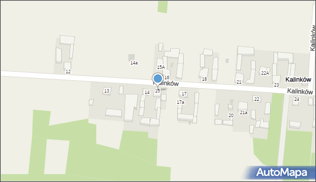 Kalinków, Kalinków, 15, mapa Kalinków