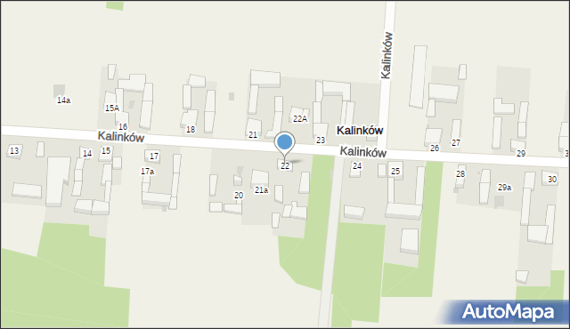 Kalinków, Kalinków, 22, mapa Kalinków