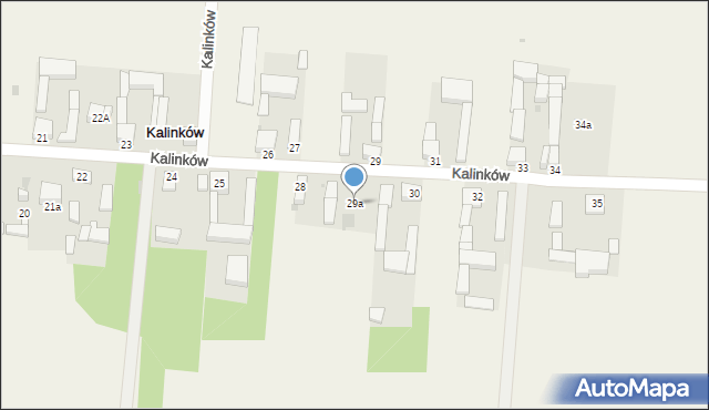 Kalinków, Kalinków, 29a, mapa Kalinków