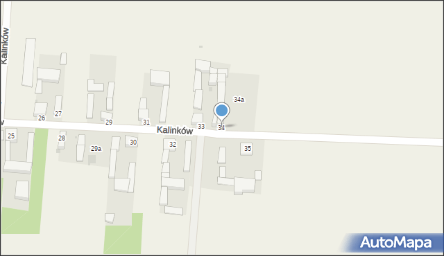 Kalinków, Kalinków, 34, mapa Kalinków