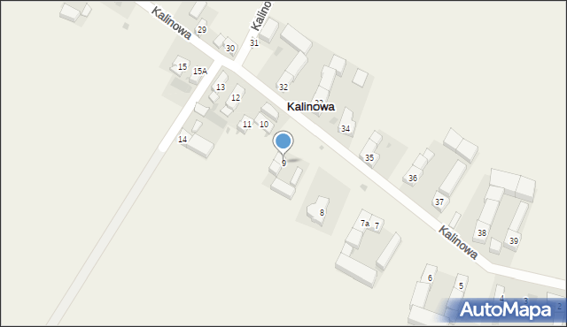 Kalinowa, Kalinowa, 9, mapa Kalinowa