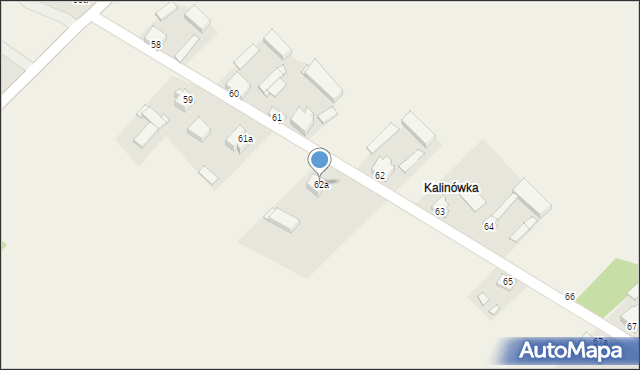 Kalinowa, Kalinowa, 62a, mapa Kalinowa