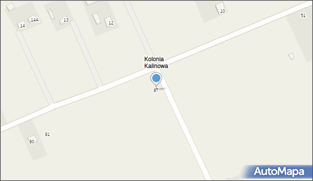 Kalinowa, Kalinowa, 87, mapa Kalinowa