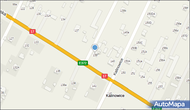 Kalinowice, Kalinowice, 139, mapa Kalinowice